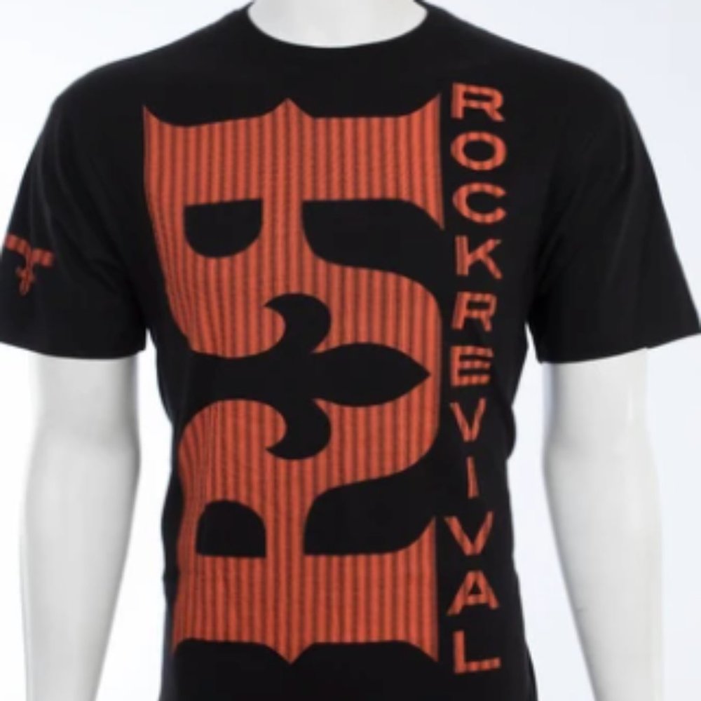 ROCK REVIVAL Mens Short Sleeve DOUBLE R Crewneck T-Shirt - Picture 1 of 5
